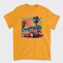 Classic Car Convertible With Scenic, Tricou Barbati (Unisex)