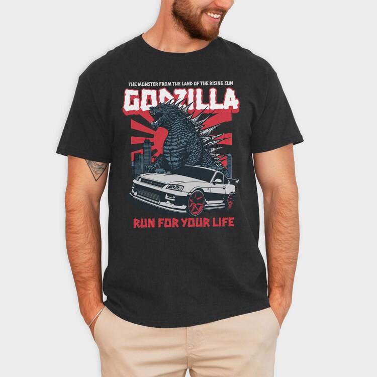 Godzilla Gtr Skyline, Tricou Barbati (Unisex)