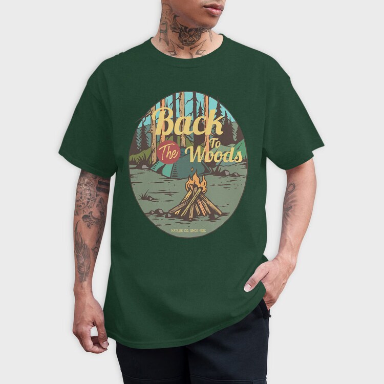 Camp Fire, Tricou Barbati (Unisex)
