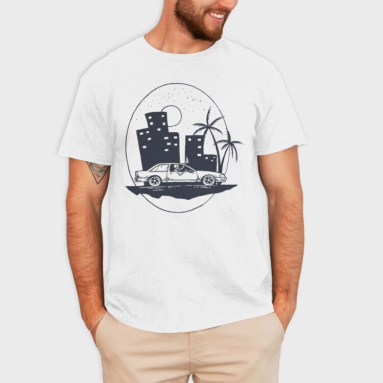 City Night Drive, Tricou Barbati (Unisex)