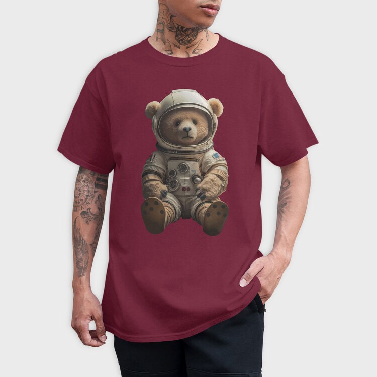 Astronaut Teddy, Tricou Barbati (Unisex)