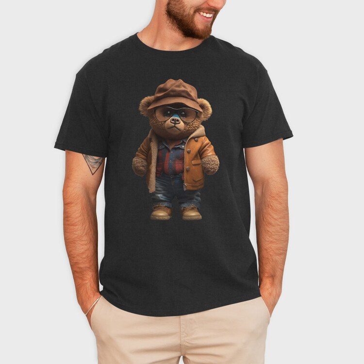 Vintage Teddy Bear, Tricou Barbati (Unisex)