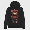 Teddy Bear Stick, Hanorac Oversize Barbati (Unisex)