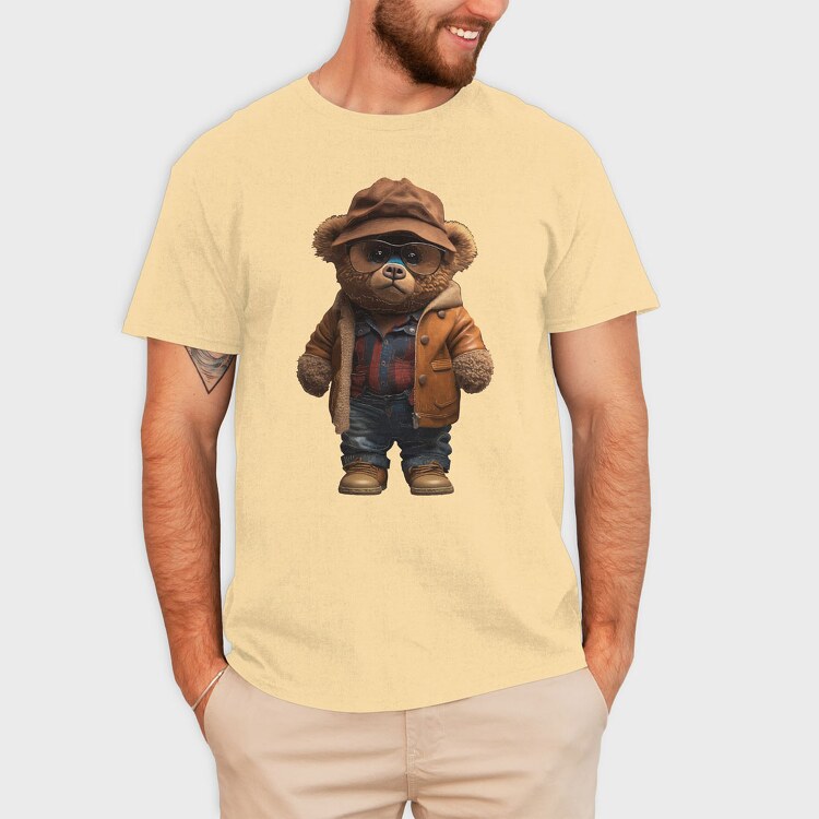 Vintage Teddy Bear, Tricou Barbati (Unisex)