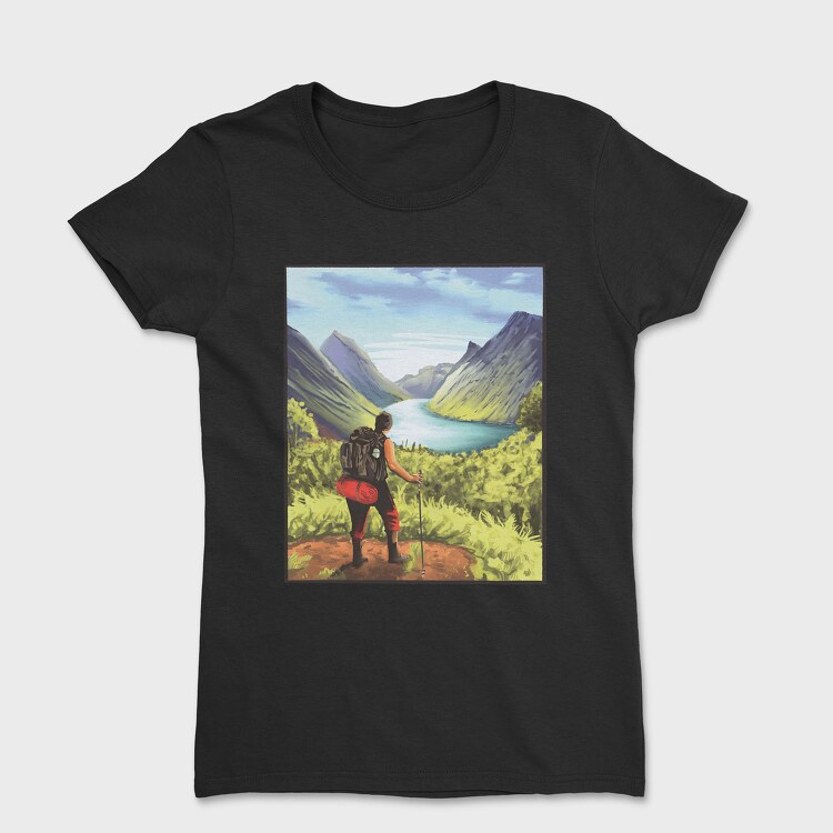 Hiker Landscape, Tricou Femei