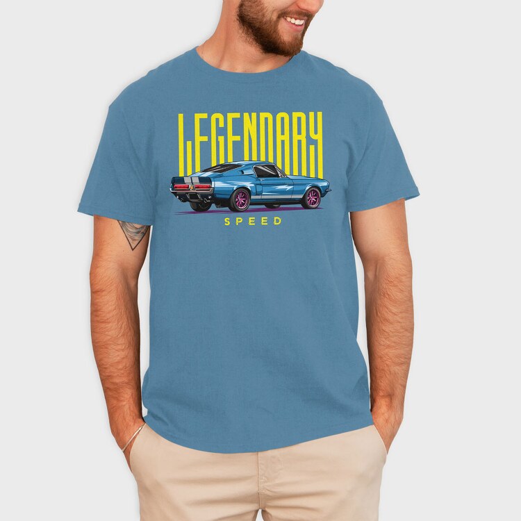 Legendary Speed Mustang, Tricou Barbati (Unisex)