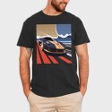 Retro Supercar in Vintage, Tricou Barbati (Unisex)