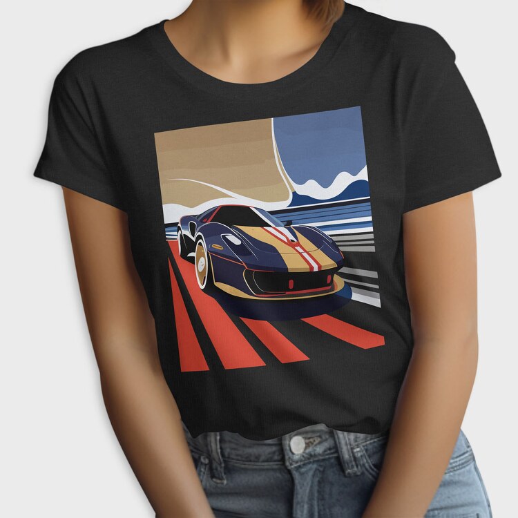 Retro Supercar in Vintage, Tricou Femei
