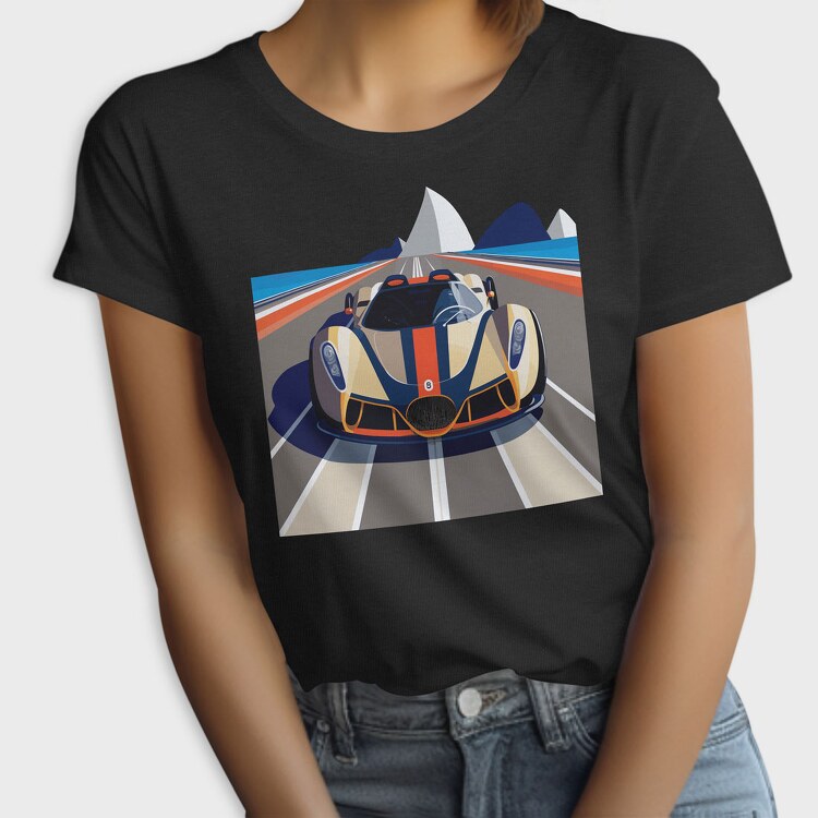 Retro Vintage Supercar, Tricou Femei