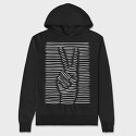 Peace Sign 3D, Hanorac Oversize Barbati (Unisex)