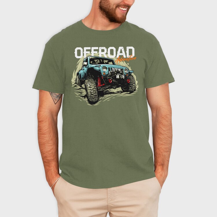 Adventure Offroad Jeep, Tricou Barbati (Unisex)