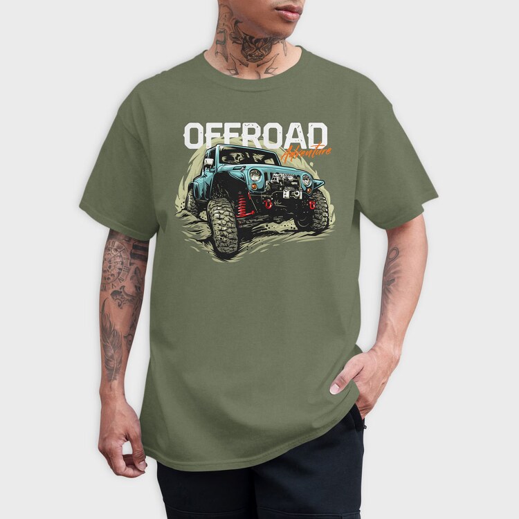 Adventure Offroad Jeep, Tricou Barbati (Unisex)