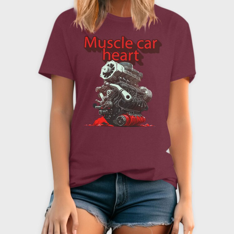 Muscle Car Heart Engine Anime, Tricou Barbati (Unisex)