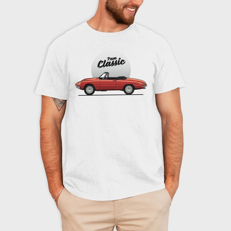 Alfa Romeo Duetto 1966, Tricou Barbati (Unisex)