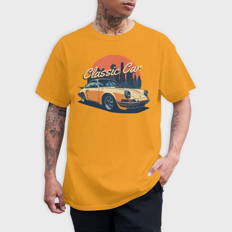 Classic Car Porsche, Tricou Barbati (Unisex)