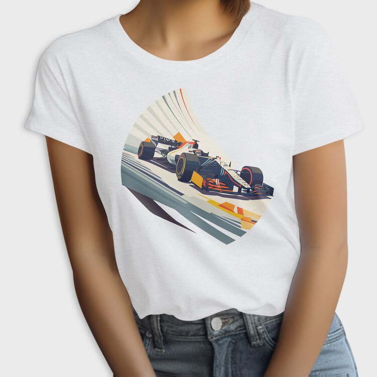 Formula Racing Car Bauhaus Abstract, Tricou Femei