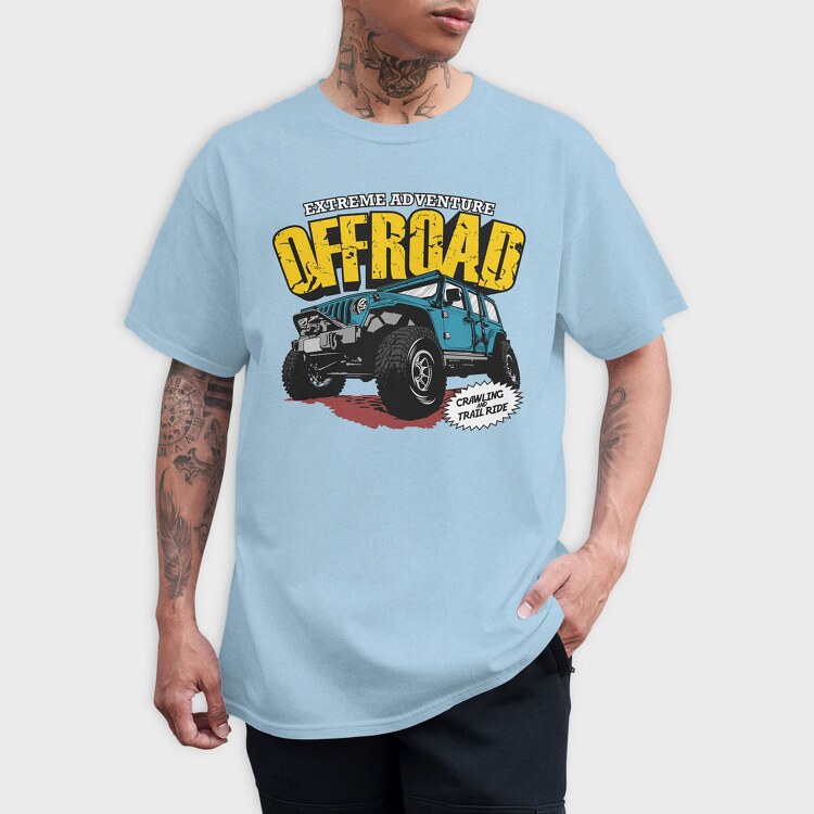 Extreme Adventure Offroad Jeep, Tricou Barbati (Unisex)