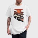 Classic Car Sunset Mountains, Tricou Barbati (Unisex)