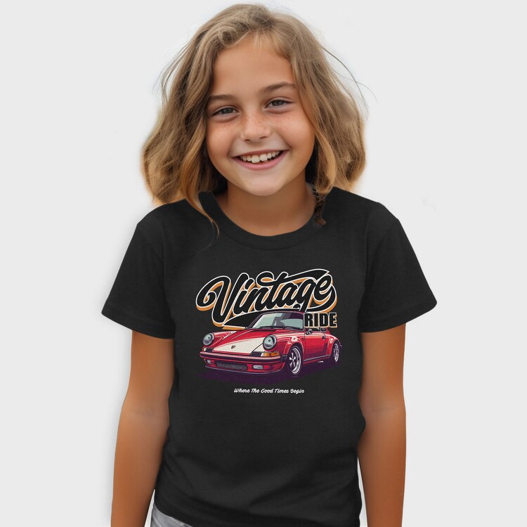 Vintage Ride Porsche, Tricou Copii