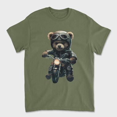 Biker Teddy Bear, Tricou Barbati (Unisex)