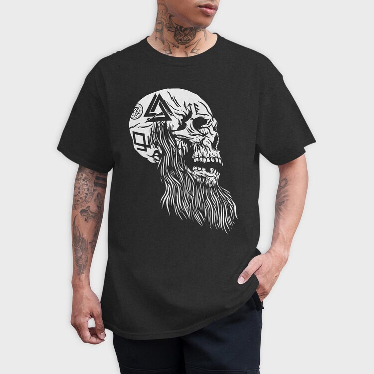 Viking Skull, Tricou Barbati (Unisex)