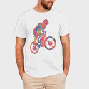 Colorful Cyclist, Tricou Barbati (Unisex)