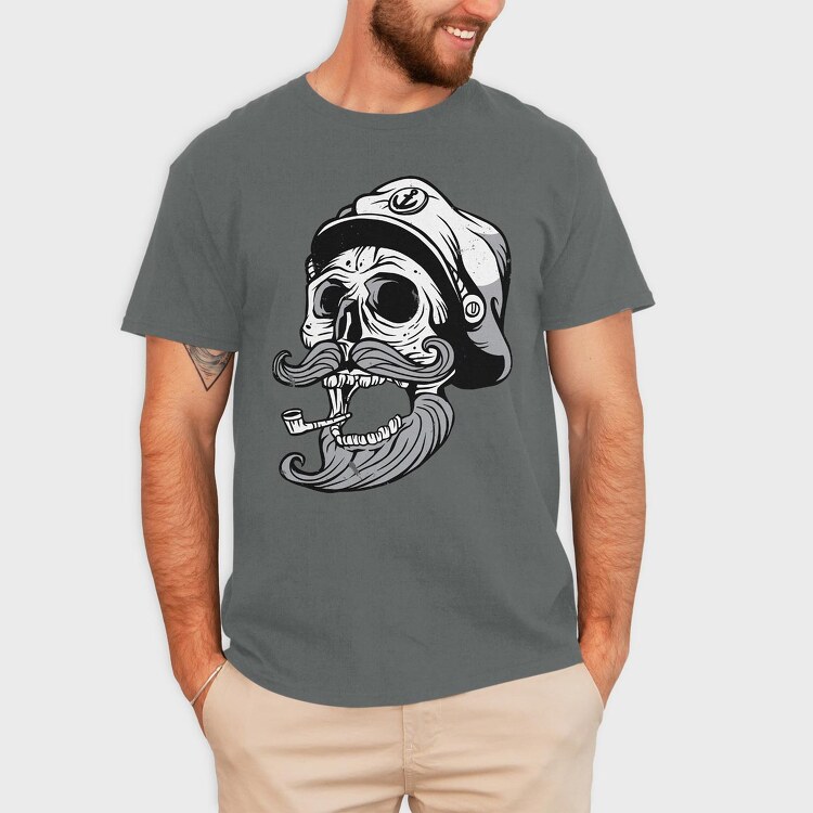 Marine Skull, Tricou Barbati (Unisex)