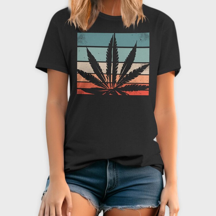Cannabis Retro Design, Tricou Barbati (Unisex)