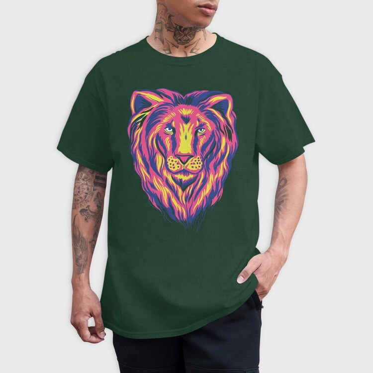 Colorful Lion, Tricou Barbati (Unisex)