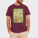 Cute Fox And Owl, Tricou Barbati (Unisex)