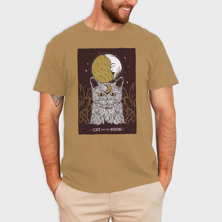 Cat Moon, Tricou Barbati (Unisex)