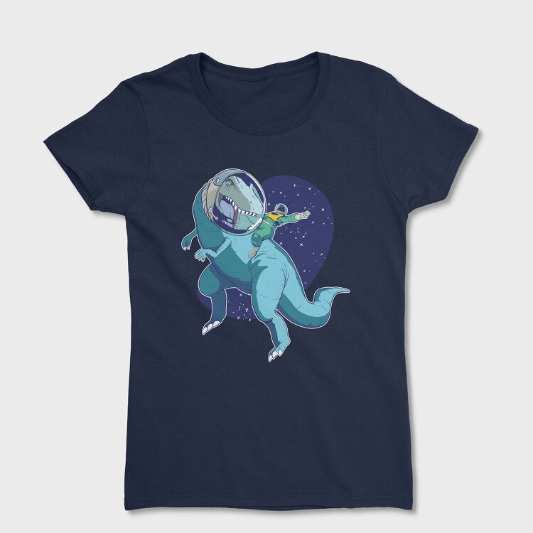 Astronaut Riding Dino, Tricou Femei