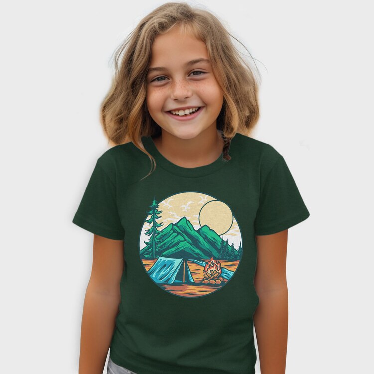 Camping Illustration 9, Tricou Copii