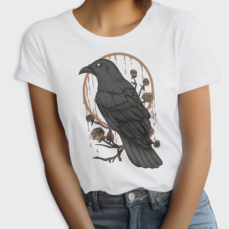 Raven Perch on the Flower Branch, Tricou Femei