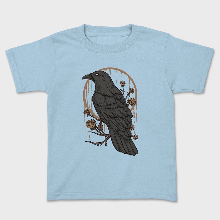 Raven Perch on the Flower Branch, Tricou Copii