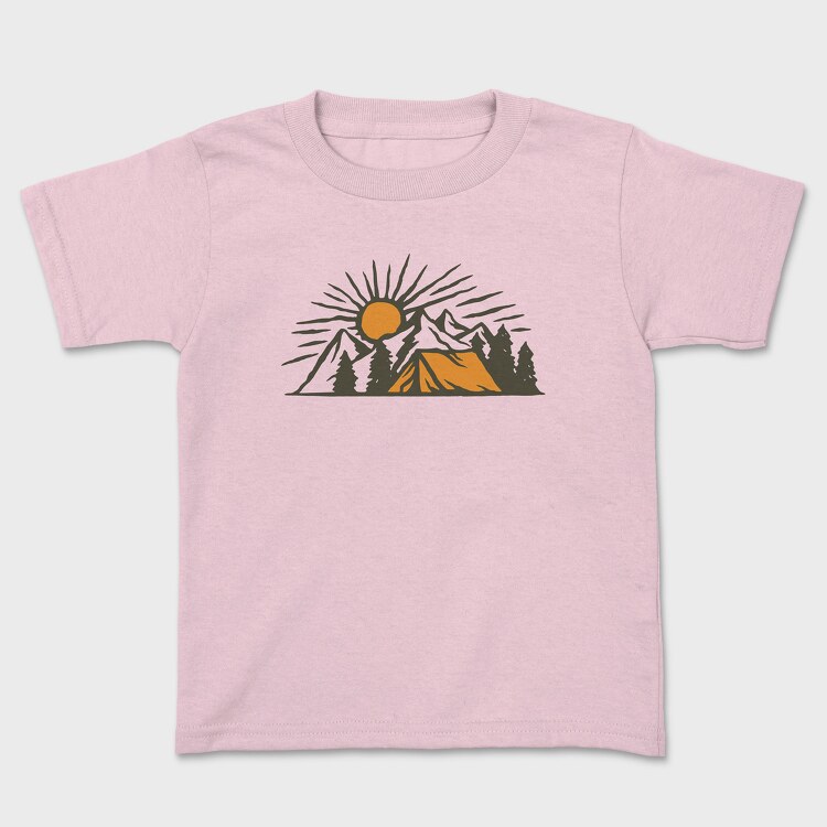 Vintage Adventure Outdoor Camping, Tricou Copii