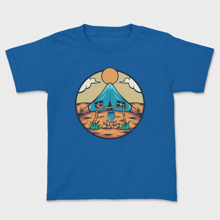 Camping Illustration, Tricou Copii