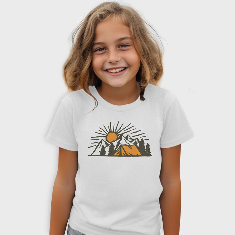 Vintage Adventure Outdoor Camping, Tricou Copii