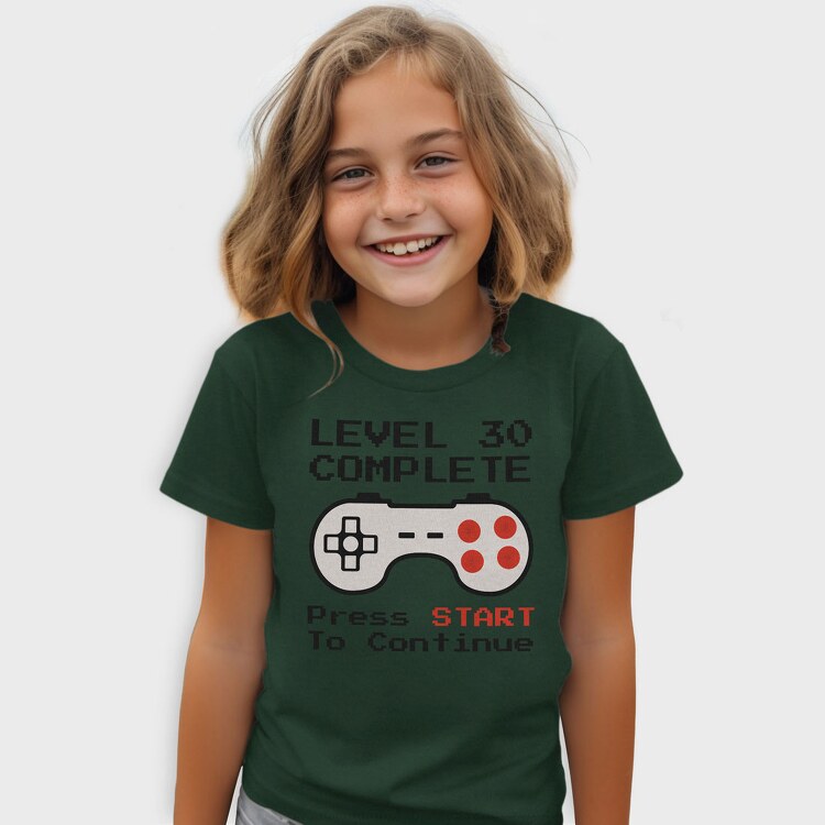 Retro Gamepad Lvl 30 Complete, Tricou Copii