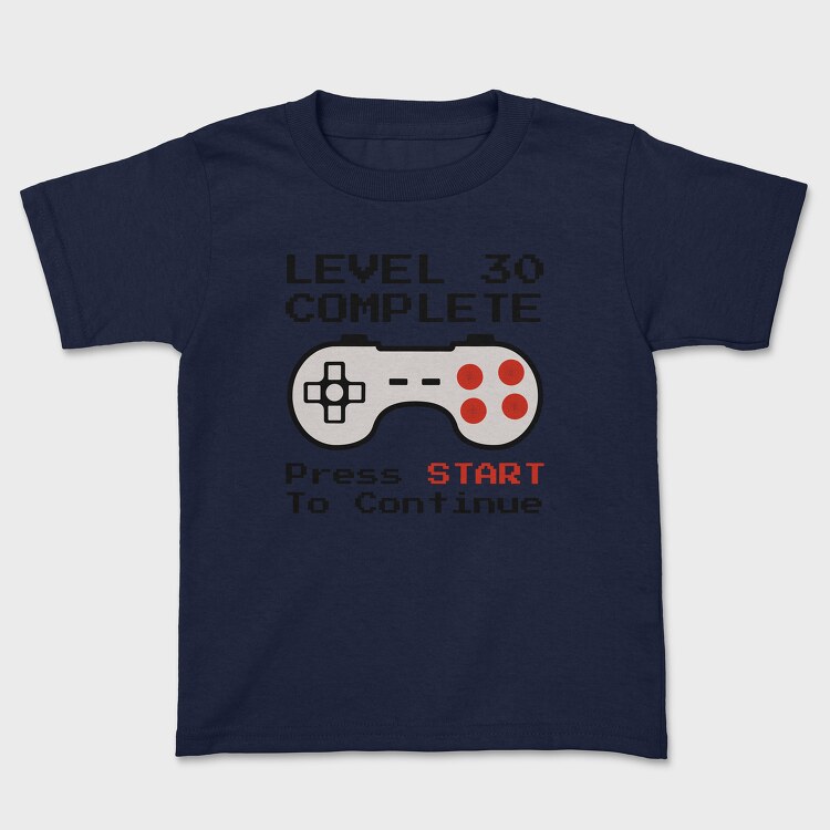 Retro Gamepad Lvl 30 Complete, Tricou Copii