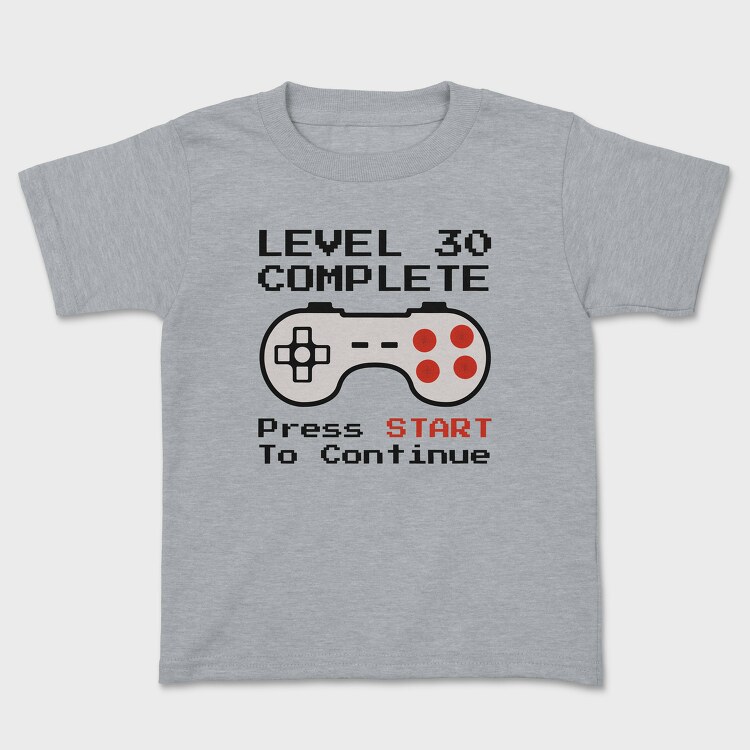 Retro Gamepad Lvl 30 Complete, Tricou Copii