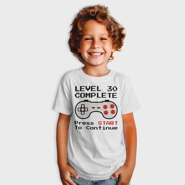 Retro Gamepad Lvl 30 Complete, Tricou Copii