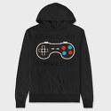Retro Gamepad Lvl 40 Complete, Hanorac Oversize Barbati (Unisex)