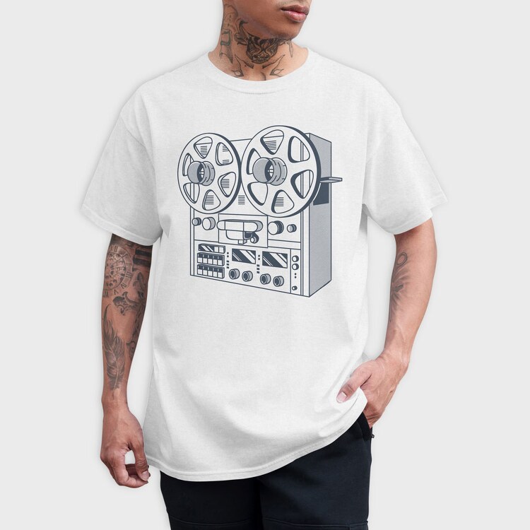 Vintage Audio Illustration 2, Tricou Barbati (Unisex)