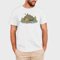 Camping Lake, Tricou Barbati (Unisex)