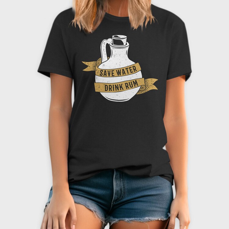 Save Water Drink Rum, Tricou Barbati (Unisex)