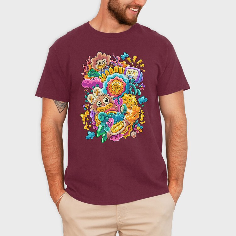 Colorful Collage, Tricou Barbati (Unisex)