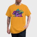Skull and Smurf Rough Texture Illustrations, Tricou Barbati (Unisex)