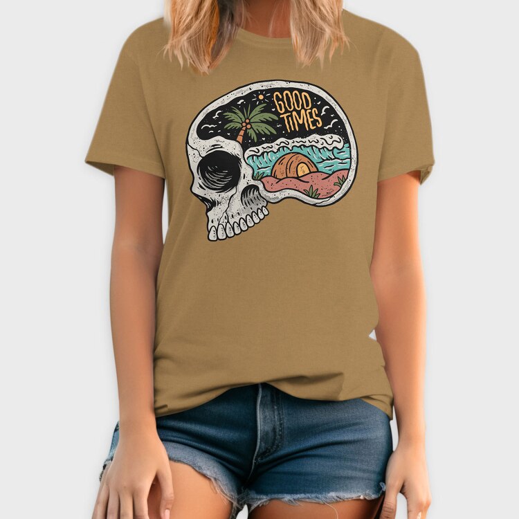 Skull Beach 2, Tricou Barbati (Unisex)