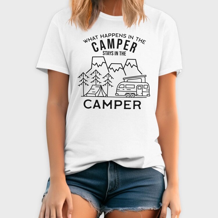 What Happens in the Camper, Tricou Barbati (Unisex)